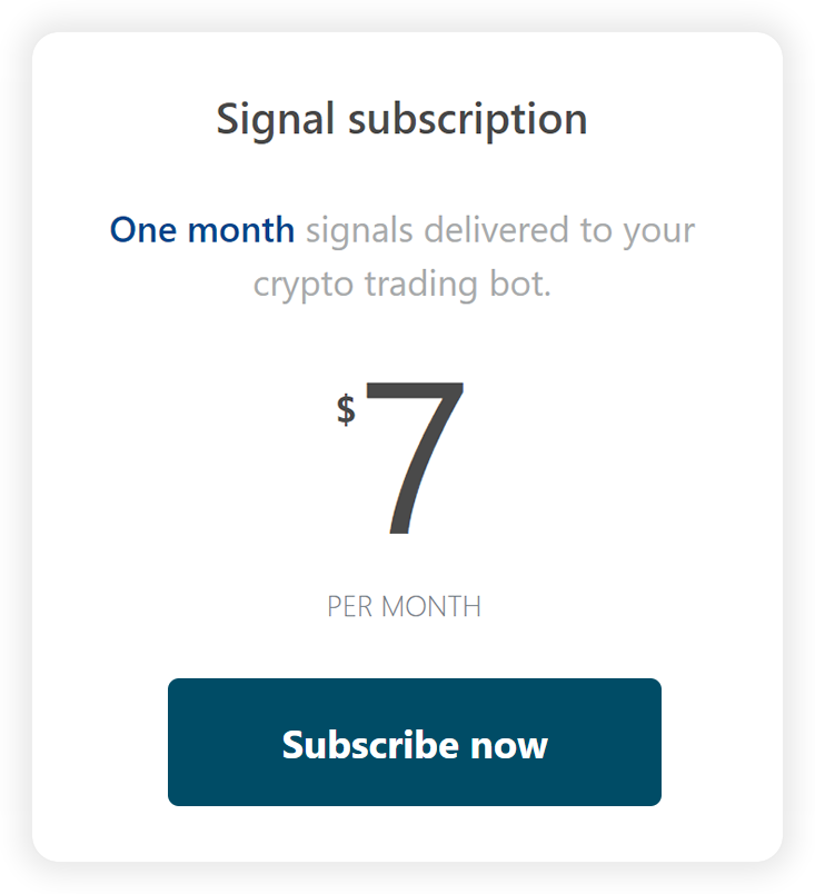 Crypto Signal Pricing